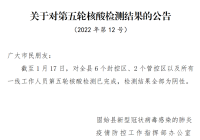 固始县发布公告:第五轮核酸检测结果均为阴性 固始县发布公告:第五轮核酸检测结果均为阴性
